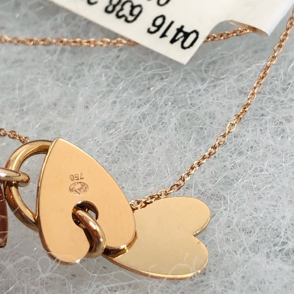 GINETTE NY
Angele 18K Rose Gold 3 Mini Heart Charms 17” Necklace - Picture 9 of 15